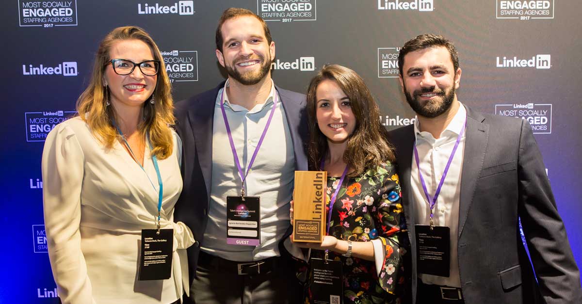 binternational receives the Linkedin’s Most Socially Engaged Staffing Agencies award